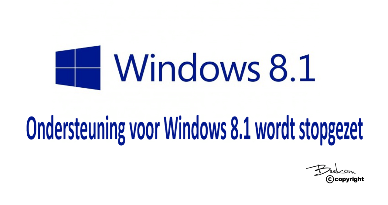 Windows 8.1 wordt stopgezet!